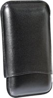 Martin Wess robusto leather cigarcase collection 3er Cutter Black