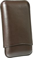 Martin Wess robusto leather cigarcase collection 3er Cutter Brown