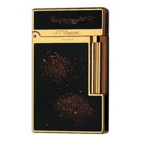 Zigarrenzubehör Feuerzeug  S.T. Dupont Chinalack schwarz Goldpuder (16890)
