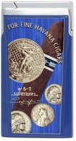 Zigarrenzubehör Feuerzeug  Elie Bleu Medaille Blue (EBJ1570)