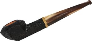 Heibe Pipes Shag Sandblasted Black Horn Stern