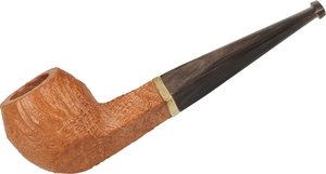 Heibe Pfeifen Bulldog Sandblasted Waxed Horn Stem