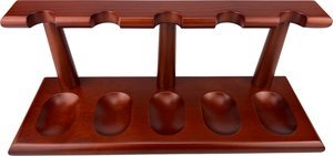 Pfeifenzubehör Pfeifenständer  Brebbia 5er Hevea Mahogany (21025)