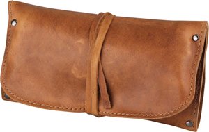 Pfeifenzubehör Pfeifentaschen  Classic Rollbeutel Leder braun antik (630503)