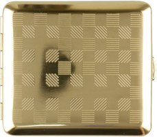 Zigarrenzubehör Etui  Classic 18er messing Karomuster (602802)