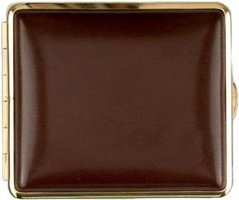 Zigarrenzubehör Etui  Classic 18er Soft Leder weinrot Rahmen vergoldet (605604)