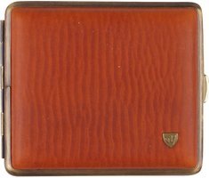 Zigarrenzubehör Etui  Classic 18er Soft Leder braun antik Rahmen Messing (605623)