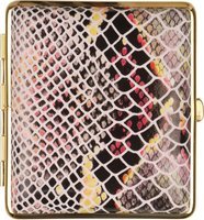 Zigarrenzubehör Etui  Classic 18er Leder Schlangen-Muster Rahmen vergoldet (605705)