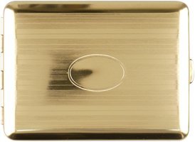 Zigarrenzubehör Etui  Classic 18er messing Streifen mit Gravurfeld (611431)