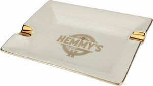 Zigarrenzubehör Aschenbecher  Hemmys weiß/gold