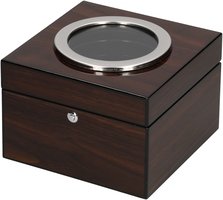 Lubinski tobacco pot Polished Walnut Wood with Porthole