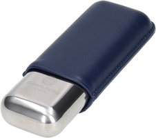 Zigarrenzubehör Etui  Cigarloong 2er Edelstahl/Leder blau (9501)
