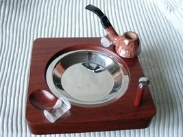 Guy Janot Pfeifenascher 2er Bubinga quadratisch mit Stopfer (7229)