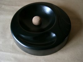 Pfeifenzubehör Aschenbecher  Guy Janot 1er Keramik Geo Rund Schwarz (11036)