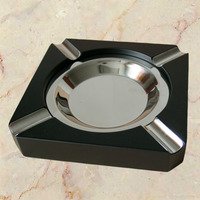 Pfeifenzubehör Aschenbecher  Guy Janot 4er schwarz eckig (7107)