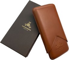 Zigarrenzubehör Etui  Montecristo 3er braun glatt Leder (6397290)