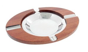 Guy Janot Ashtray Wood 4er Cigarrenascher Bubinga oval (7234)