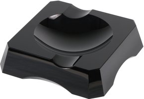 Zigarrenzubehör Aschenbecher  Classic Kristallglas quadratisch schwarz für 2 Zigarren (523436)