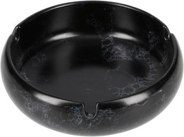 Zigarrenzubehör Aschenbecher  Classic Keramik schwarz-marmoriert mit 3 Ablagen (6610033)