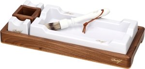 Zigarrenzubehör Aschenbecher  Davidoff Melaminharz  Weiss Set