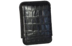 Zigarrenzubehör Etui  Martin Wess 8er Kroko schwarz (503) (10275)