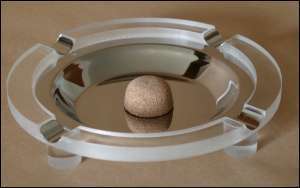 Pfeifenzubehör Aschenbecher  Guy Janot 4er rund Plexiglas weiss (7118)