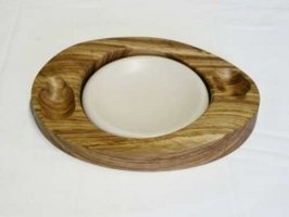 Pfeifenzubehör Aschenbecher  Guy Janot 2er Zebrano - weiß-matt (7656)