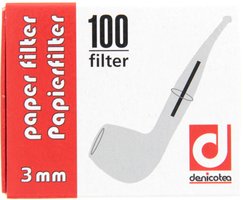 Denicotea Pfeifenfilter 3mm Papierfilter (100er Packung) (101502)