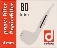 Denicotea Pfeifenfilter 4 mm Papierfilter (60er Packung, entspricht Heibe Nr. 3) (101504)
