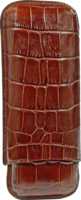 Zigarrenzubehör Etui  Martin Wess 2er Kroko braun (590) (10322)