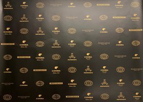Zigarrenzubehör Medien Poster Habanos schwarz Logos (Geschenkpapier)