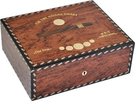 Zigarrenzubehör Humidor  Elie Bleu für 75 Zigarren Sykomore Maserung (Bubinga)