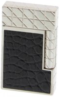 Zigarrenzubehör Feuerzeug  S.T. Dupont Palladium Chinalack schwarz Kroko-Optik (016718)