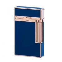 Zigarrenzubehör Feuerzeug  S.T. Dupont Rose vergoldet Chinalack blau (016496)