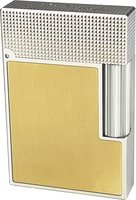 Zigarrenzubehör Feuerzeug  S.T. Dupont Palladium duo brushed Mikrodiamant-Muster (C18601)