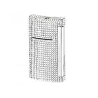 S.T. Dupont Minijet Swarovski crystals &amp; Chrome White (010090)