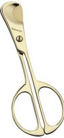Wolfertz CTS Cigar Scissors big Edelstahl satiniert vergoldet