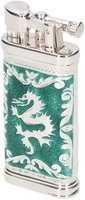 Pfeifenzubehör Pfeifenfeuerzeug  Sillems Doubleside Dragon Emaille grün (1991G)