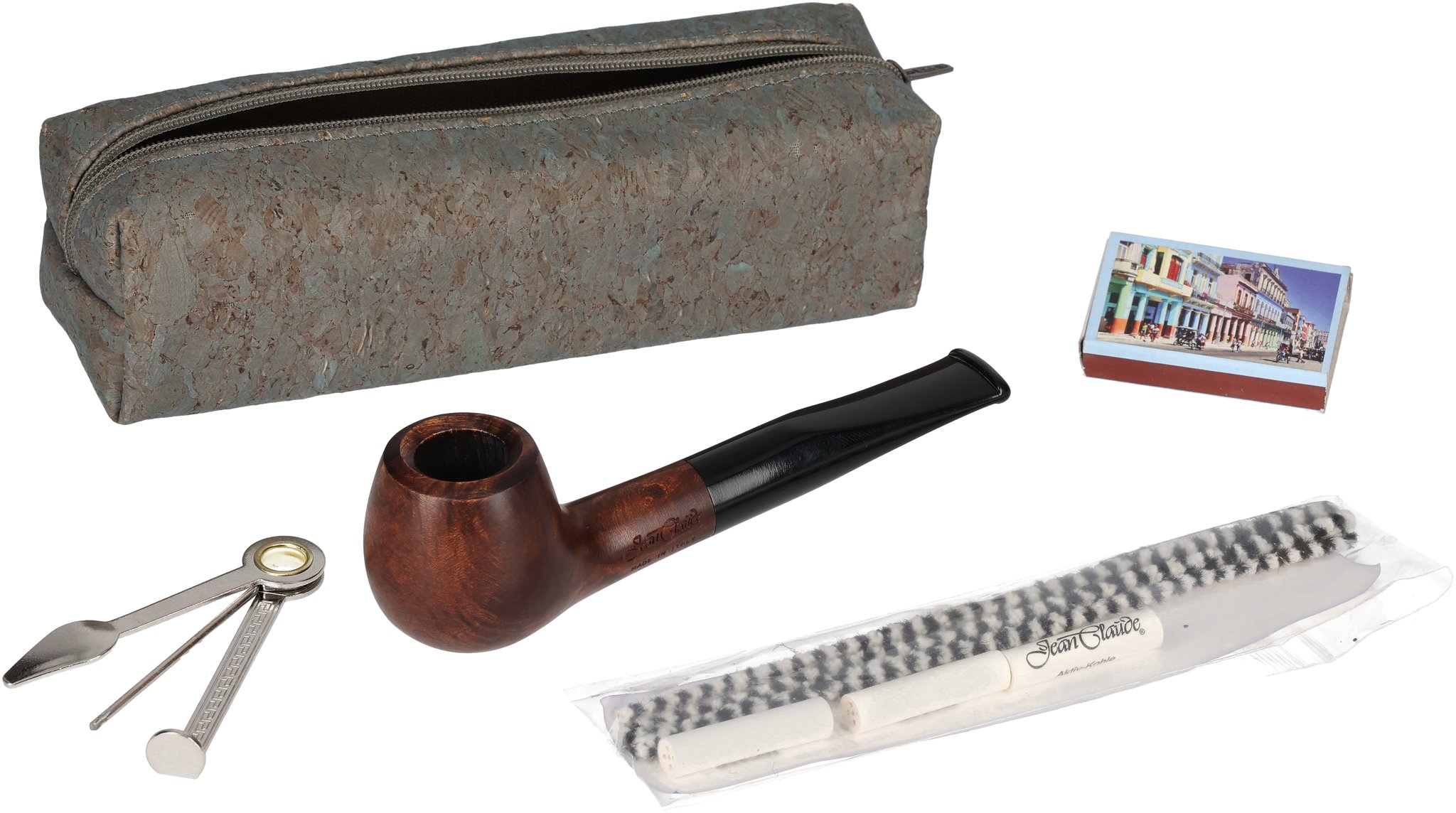 Jean Claude Pfeifenset Kork Grau_06