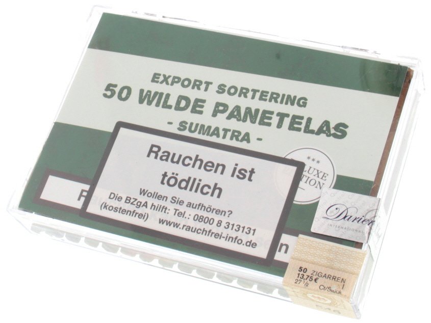 Holländische Export Sortering Deluxe Edition WILDE Panetelas Sumatra 50er