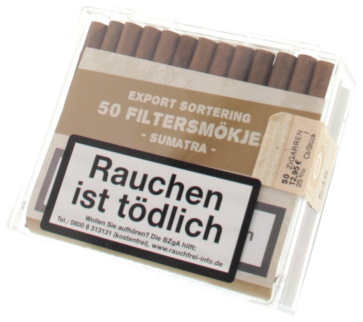 Holländische Export Sortering Deluxe Filter-Smökjes Sumatra 50er