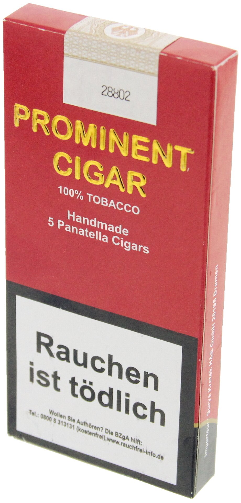 Prominent 100% Tobacco Panatella