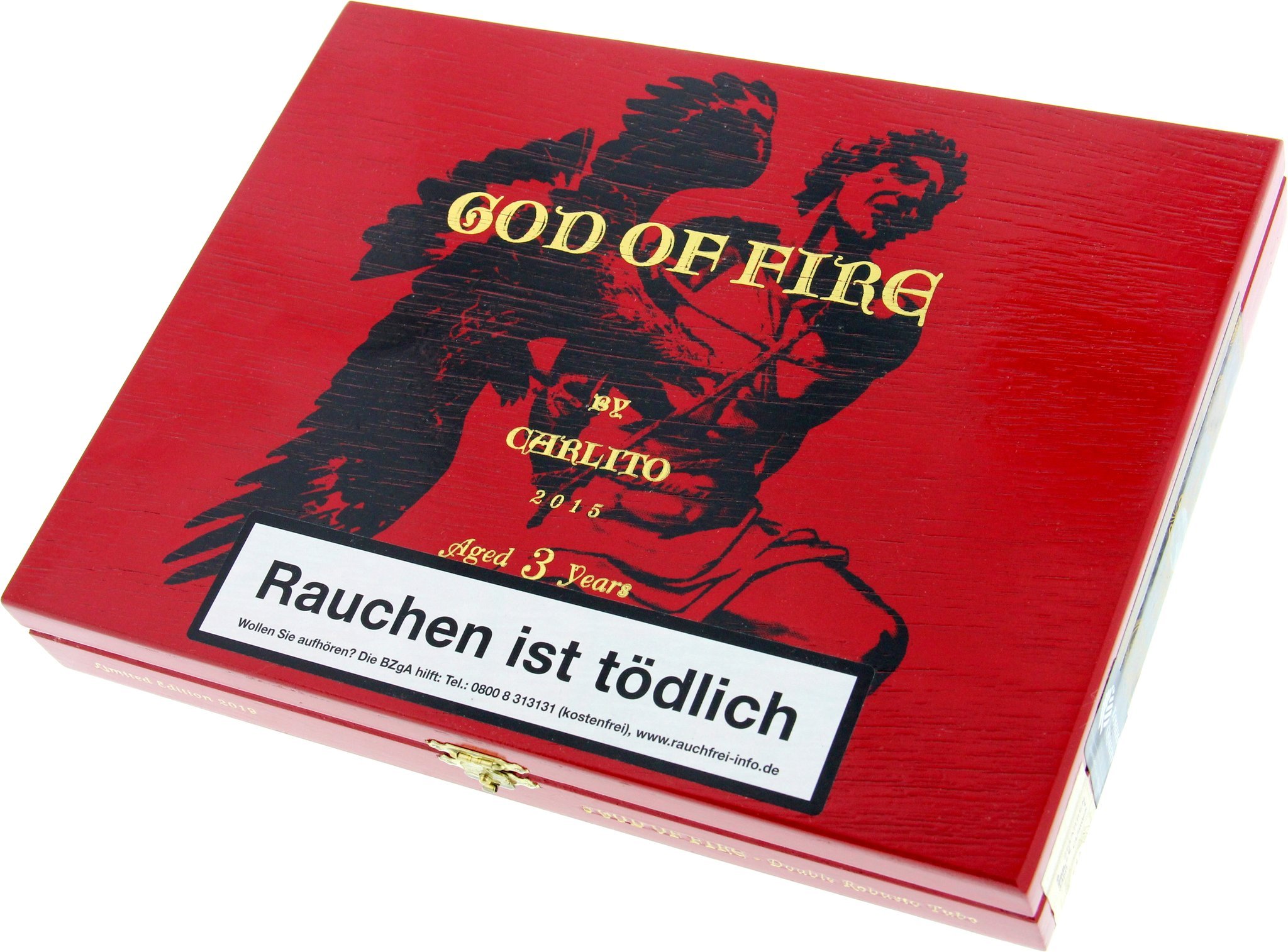 God of Fire by Arturo Fuente Double Robusto Tubos by Carlito (Limited Edition 2019) Kiste