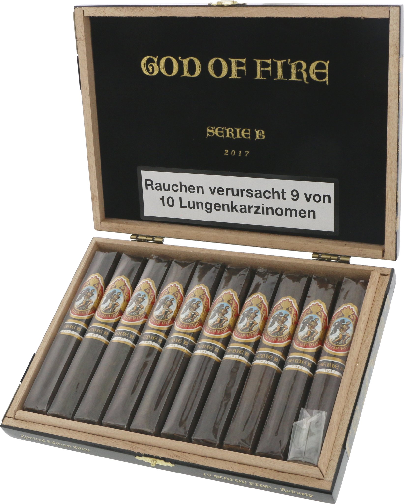God of Fire by Arturo Fuente Serie B 2017 Robusto (Limited Edition 2020) Kiste offen