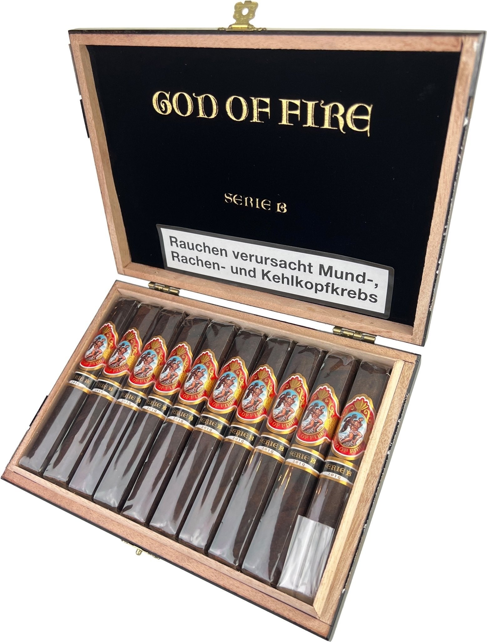 God of Fire Serie B Robusto Kiste offen