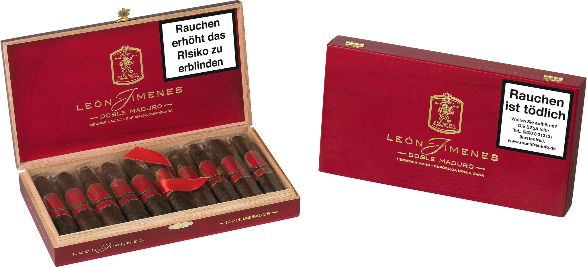 Leon Jimenes Double Maduro Ambassador Kiste offen