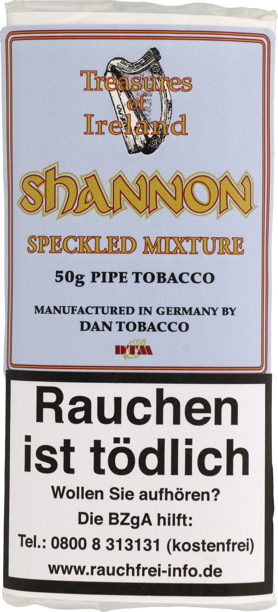 Dan Tobacco TREASURES OF IRELAND Shannon Speckled Mixture 50g Pouch