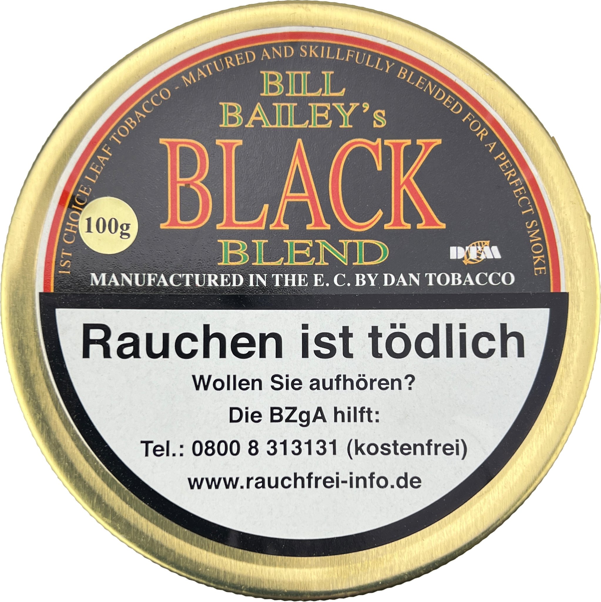 Dan Tobacco Bill Bailey’s Black Blend 100g Dose