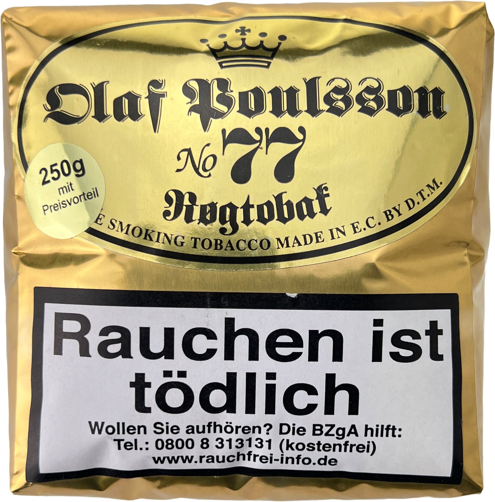 Dan Tobacco DTM Pfeifentabak Olaf Poulsson No. 77 250g Pouch
