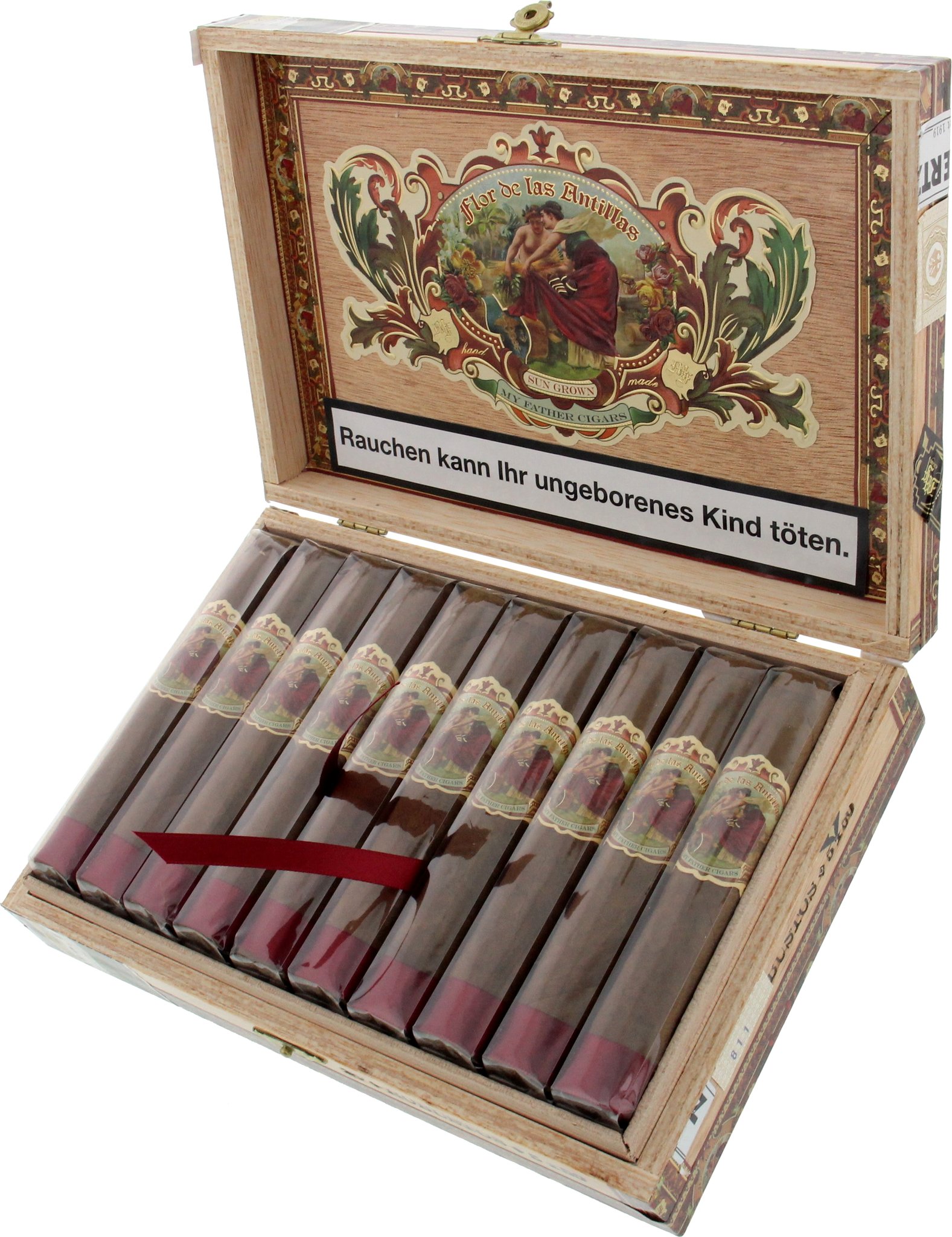 Don Pepin Flor de las Antillas Sun Grown Robusto Kiste offen